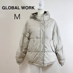 【限定価格1／26まで】 GLOBAL WORK グローバルワーク リバーシブル中綿ジャケット リバーシブル ベージュ グレー 中綿ジャケット アウター 防寒 カジュアル きれいめ M