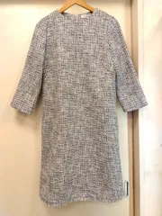 M7  ストロベリーフィールズ STRAWBERRY-FIELDS ワンピース  多色ツィード  ホワイト/パープル/ グレーetc ラメ糸 スパンコール 上品  きれい目