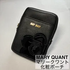 MARY QUANT/マリークワント/ポーチ/化粧ポーチ/シュリンクデイジーパッチ/コスメケース/リップポーチ/マルチポーチ/ブラック　　　【SH83】