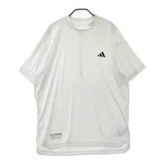 サイズ：2XL ADIDAS GOLF アディダスゴルフ JE7143 2024年モデル モックネック半袖Tシャツ 総柄 ホワイト系 [240101604753] ゴルフウェア メンズ ストスト