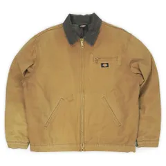 ディッキーズ Dickies 00s 2000年代 ダックワークジャケット ブランケットライナー  襟コーデュロイ デトロイト USA ヴィンテージ アメリカ 古着 メンズ コート ブルゾン ブラウン 茶色 XL相当【中古】