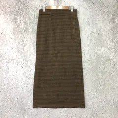 LOWRYS FARM ローリーズファーム チェック 柄 タイト スカート ブラウン Fサイズ 〇◇