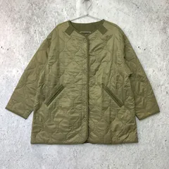 Samansa Mos 2 サマンサモスモス ノーカラー キルティング ブルゾン カーキ Fサイズ 〇◇☆のサムネイル