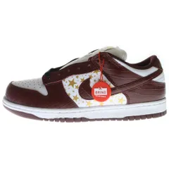NIKE SB (ナイキエスビー) 21SS × SUPREME DUNK LOW OG QS GOLD STARS シュプリーム ダンク ロー ゴールドスターズ ローカットスニーカー ホワイト/ブラウン US8/26cm DH3228-103