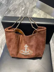 Vivienne Westwood ヴィヴィアン・ウエストウッド レディース ショルダーバッグ スウェード素材 ブラウン ブラック COLOR トートバッグ