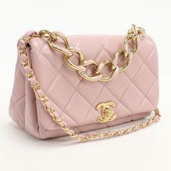 CHANEL シャネル チェーン マトラッセ 斜め掛け ショルダーバッグ ラムスキン J1N0G4E0【中古】 レディース
