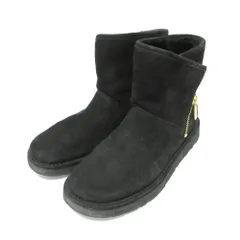 美品 UGG アグ KIP キップ スエード ショート丈 ムートンブーツ 1019631 23.0cm ブラック レディース 古着 中古 USED