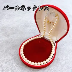 H-483 パールネックレス 45cm アイボリー シルバー金具 動作品 フォーマル 冠婚葬祭 セレモニー 収納箱付き