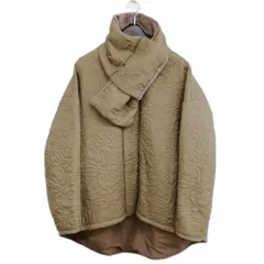 ニコアンド Niko and.. ジャガードキルト BIGBIG ブルゾン キルティング ジャケット マフラー付 FREE カーキ