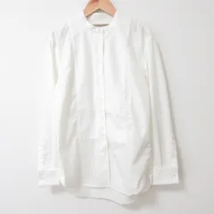 良品 BURBERRY LONDON バーバリーロンドン ストライプ バンドカラー 長袖 シャツ ブラウス サイズ36 ホワイト レディース 古着 中古 USED