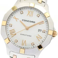 コンコルド Concord 02.3.15.1061 サラトガ 6Pダイヤ デイト クォーツ レディース 良品 _930579のサムネイル