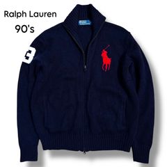 激レア！】90s RalphLauren ラルフ フリーススタジャン ネイビー