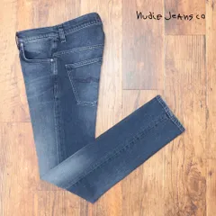 Nudie Jeans/31インチ/デニムパンツ THIN FINN 112918 BLACK WEFT INDIGO 製品染 こなれ感 美脚 ヌーディー ジーンズ 新品/青/ブルー/kt128/