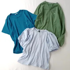 mina perhonen ミナペルホネン 3着セット 130サイズ alku Tシャツ 半袖 カットソー ブルー 青 choucho パフスリーブ プルオーバー トップス zuttoカーディガン グリーン キッズ 子供服(126K+9728)26H☆