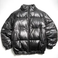 【羊革】AVIREX レザー ダウンジャケット 黒 2XL 本革 ビッグサイズ