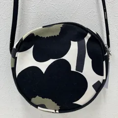 8184 marimekko　マリメッコ　ショルダーバッグ　 斜めがけ　LIIA PIENI UNIKKO　ピエニウニッコ　 花柄　モノトーン　キャンバス　丸型　 レディース