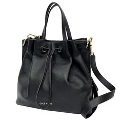 COLE HAAN コールハーン レザー ２WAY ショルダーバッグ バゲット バッグ U04437 ブラック 黒 aq12407