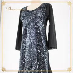 社交ダンス 衣装 スタンダード トップス レッスンウェア 練習着 A vivare アビバーレ 黒 ブラック系 スパンコール レース ロング丈 長袖 スパンコールドレス 練習用ドレス ダンス用トップス ブラックドレス レディース衣装 エレガント 長袖ドレス