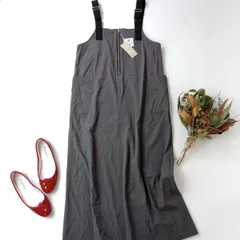 新品 BONJOUR SAGAN ボンジュールサガン 撥水ストレッチジャンスカ ジャンパースカート Free チャコールグレー(85K＋7320)26H