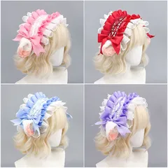 ヘアバンド・カチューシャ  ロリータ 獣耳 もこもこ カチューシャ コスプレ  パーティー ヘアアクセサリー