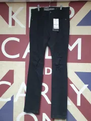 FRJ フェレジン デニム ズボン ファッカー ジーン ブラック デニム 30 サイズ