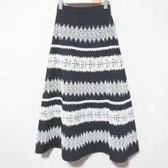 美品 AMERI アメリ MEDI RANDOM LACE SKIRT ランダムレーススカート 02210940480 サイズS ネイビー ホワイト レディース 古着 中古 USED