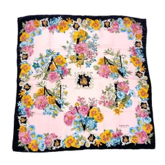 LANVIN ランバン スカーフ  フラワー/ロゴ/   シルク100％ ピンク レディース / 240001177287