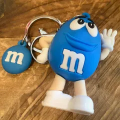 新品 3D ラバー キーチェーン キーホルダー エムアンドエムズ BLUE アメリカン雑貨 ファッション 小物