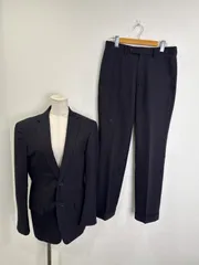 R00297　GREEN LABEL｜グリーンレーベル｜カジュアルスーツ｜セットアップ｜ストライプ｜ブラック Black｜90S｜Y2K｜古着｜USA古着｜ヴィンテージ｜アメカジ｜今期トレンド｜フォロー割