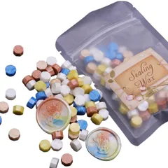 【シーリングワックス 100粒 ミックス 八角形】シーリングスタンプ 封蝋 手紙 レター 結婚式 招待状 (31.蓝莓奶昔) [31.蓝莓奶昔]