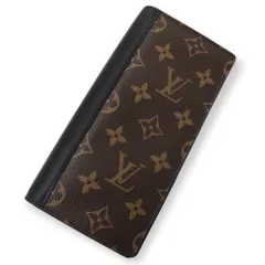 【未使用・保管品】ルイ ヴィトン LOUIS VUITTON ポルトフォイユ ブラザ モノグラムマカサー 二つ折り 長財布 黒 M69410 箱付