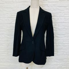 美品 セオリー ノーカラージャケット リネン混 Lサイズ LINDRAYIA