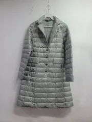 55)SJワニ ダウン ロング コート グレー