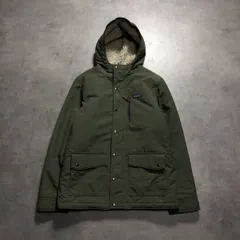 WQ1011●patagonia：ボーイズインファーノジャケット ●XL14● オリーブグリーン ジュニア アウター ブルゾン 裏ボア ナイロン ジャンパー