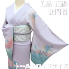 訪問着　フルセット　着物　紬　トールサイズ　正絹　落款　ほんのり華　N2 2026年最新】訪問着 トールサイズの人気アイテム - メルカリ