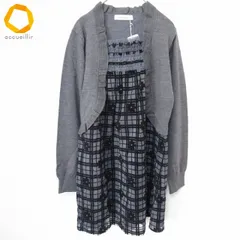 ギャラリービスコンティ GALLERYVISCONTI ワンピース チュニック 重ね着風 チェック 花 レース レディース [a863569]