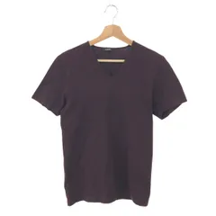 JIL SANDER ジルサンダー 半袖Vネックカットソー サイズ:M 無地/Tシャツ   コットン混 ボルドー/パープル メンズ / 240001182198