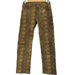 モルガンオム MORGAN HOMME 90s 豚皮 パイソン型押し レザーパンツ メンズ JPN：S のサムネイル