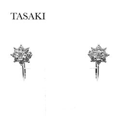 タサキ TASAKI K18WG ダイヤ ピアス リボンローズ - メルカリ