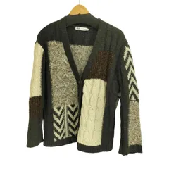 ザラ ZARA パッチワーク ニット カーディガン レディース import：S 