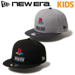 신품 뉴에라 NEWERA 정규품 플레이 스테이션 콜라보레이션 키즈 유스 캡 CAP 모자 9FIFTY PlayStation PS 프레스테 게임 상품 어린이용 소년 소녀 그레이 블랙 블랙 14693249 14693250