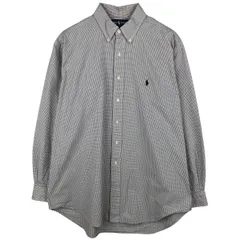 古着 ラルフローレン Ralph Lauren BLAKE 長袖 ボタンダウンチェックシャツ メンズL相当/eaa607057