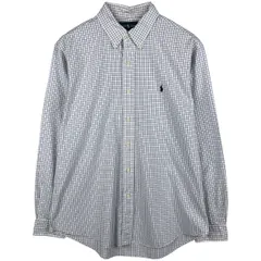 古着 ラルフローレン Ralph Lauren CUSTOM FIT 長袖 ボタンダウンチェックシャツ メンズL相当/eaa607069
