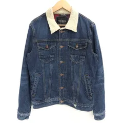 【現状渡し品】Guess ゲス DENIM JACKET M84N17 ボア襟 デニムジャケット Gジャン アウター 【141-260113-rs-07-fur】
