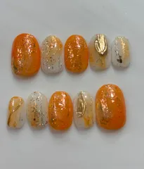 ネイルチップブライダル 結婚式 花嫁上品 シンプルホワイトゴールド