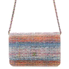 シャネル チェーンウォレット マトラッセ ココマーク ツイード CHANEL 財布