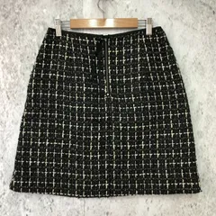 ROPE PICNIC ロペピクニック ツイード チェック ミニ スカート ブラック系 38サイズ 〇◇
