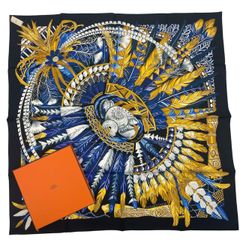 極美品 HERMES《CHEVAUX DE KARNAK》シルクモスリン 140 - メルカリ