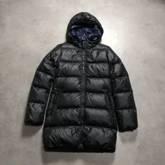 WQ1029●DUVETICA：ダウンジャケット 0896418 ●38● 黒 フード付き コート ロング丈