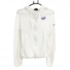 パーリーゲイツ ジップパーカー 白 ロゴ レディース 1(M) ゴルフウェア PEARLY GATES